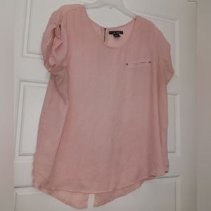 Miss Lili pastel pink blouse plus size 2X